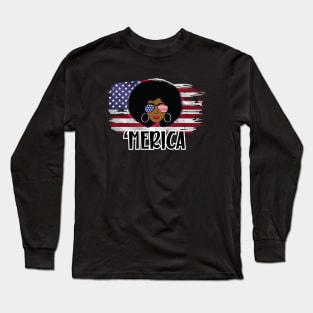 Afro American Girl Long Sleeve T-Shirt